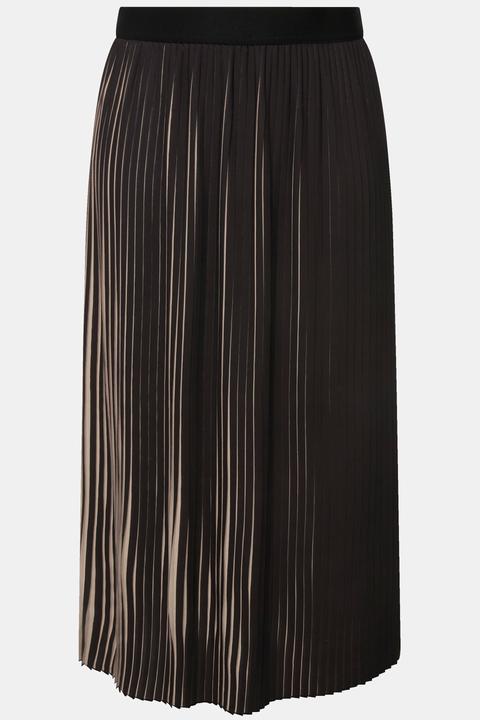 Image du produit Ulla Popken Jupe plissée bicolore, taille élastique (50, 52)