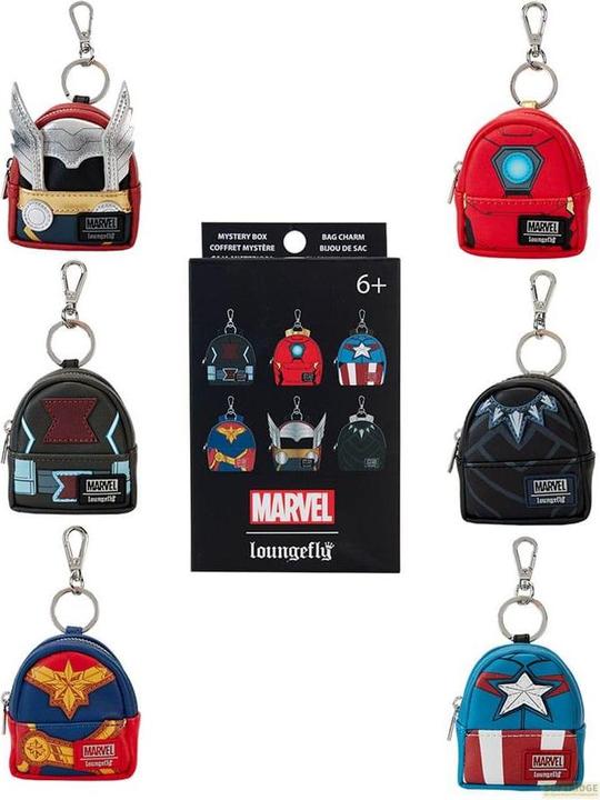 Actual product image Loungefly Marvel by Keychains Avengers Mini Backpack Blind Box Assortment (12)