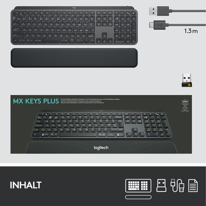 Immagine prodotto Logitech MX Keys Plus (CH, Senza fili)