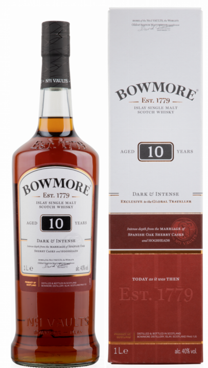Actual product image Bowmore 10 Years Dark & Intense (Single Malt, Scotch whisky, 1 x 100 cl)