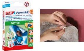 Actual product image tesa Powerstrips POSTER, Big Pack, 200g holding power, 96x double-sided adhesive strips