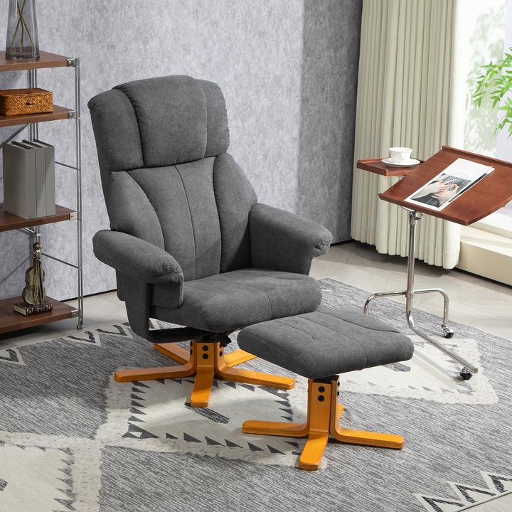 Produktbild Homcom Relaxsessel Polyester,Schaumstoff Dunkelgrau
