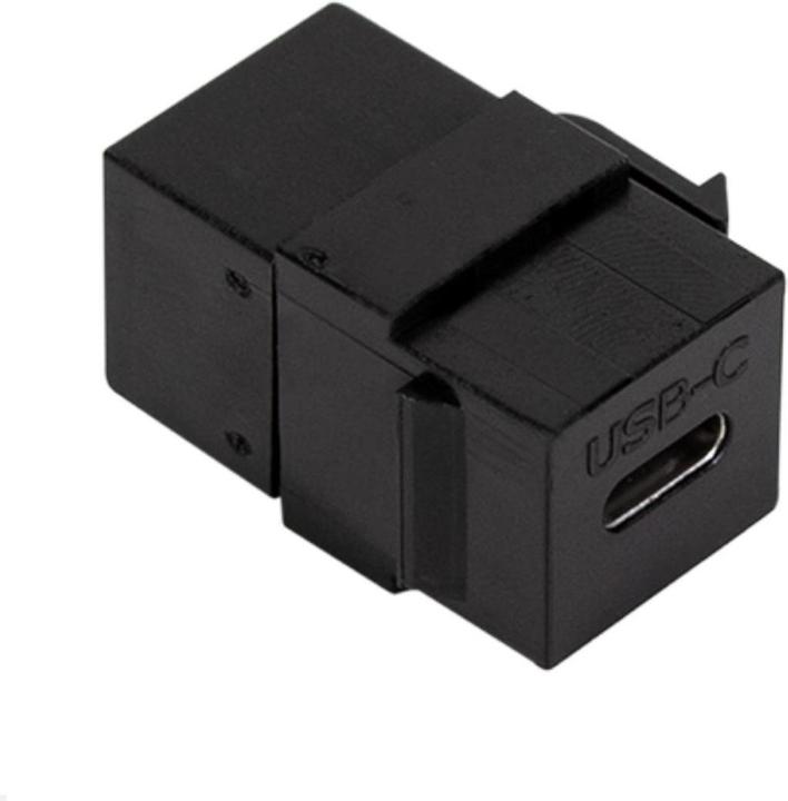 Produktbild TecLines TKM014B Keystone USB-C 3.1 Gen 2 Modul 60W Buchse/Buchse