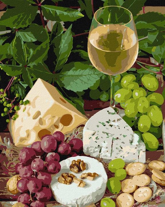 Norimpex Malen nach Zahlen - Weisswein mit Käse