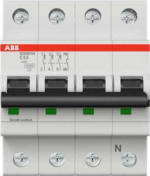 Immagine prodotto ABB S203M-C0.5NA Interruttore automatico C-Char., 2CDS273103R0984
