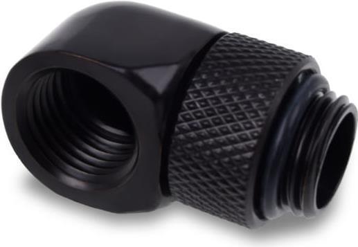 Actual product image Alphacool Icicle L-connector rotatable G1/4 ET to G1/4 IT - 4pcs Set Deep Black
