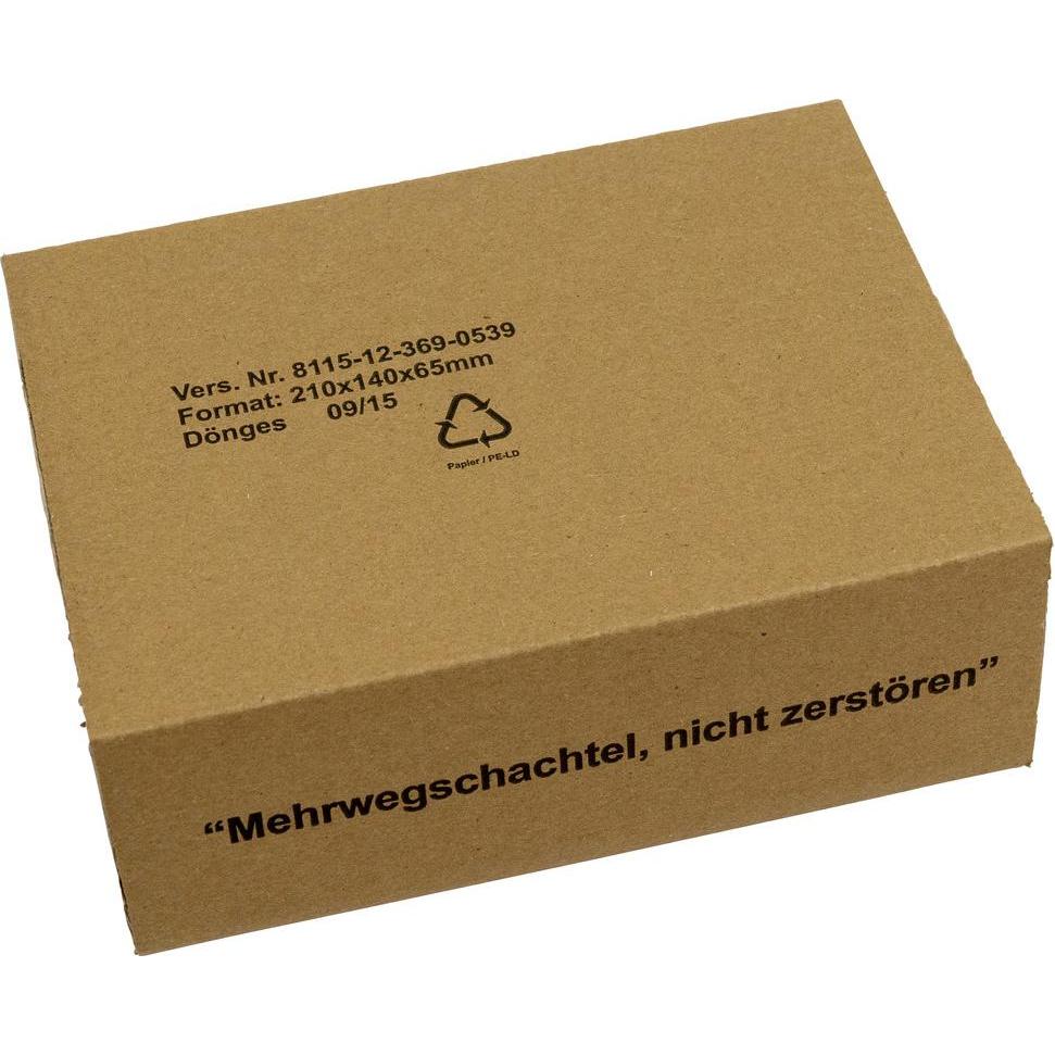 Dönges, Verpackungsmaterial, Mehrwegschachtel mit Noppenschaum, 200 x 125 x 50 mm, 30 mm