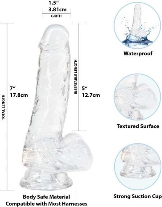 Actual product image Naked Addiction Crystal Transparenter Dildo