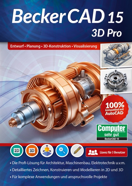 Immagine prodotto Codice download BeckerCAD 15 - 3D Pro (1 Utente, 1 Dispositivi/Utenti, Senza limiti)