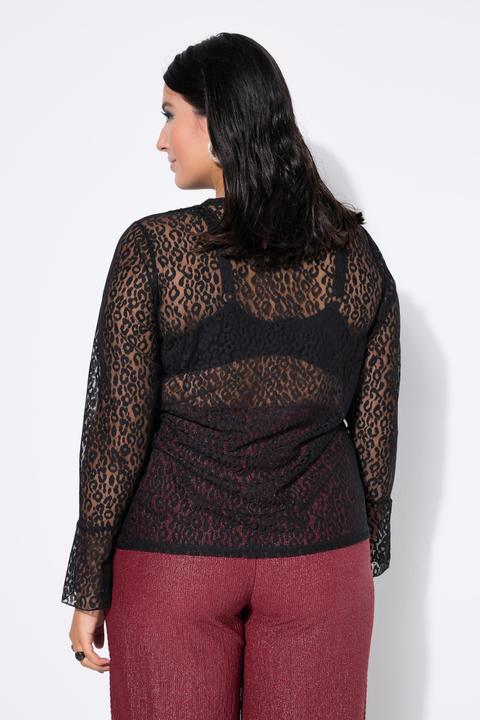 Produktbild Studio Untold Spitzen-Shirt, Slim Shape, Leo-Spitze (56)