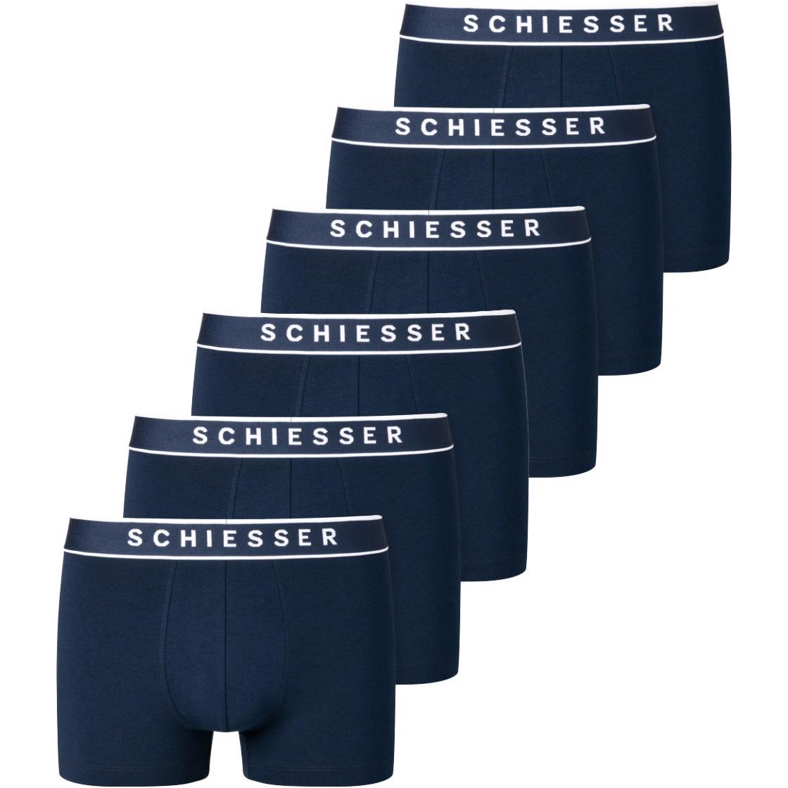 Schiesser, Herren, Unterhosen, 6er Pack - 95/5 - Organic Cotton Shorts / Pants, Blau, (XL, 6er Pack)