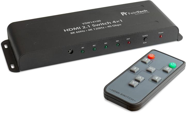 FeinTech VSW14100 HDMI 2.1 Switch 4 In 1 Out | Auto-Switching