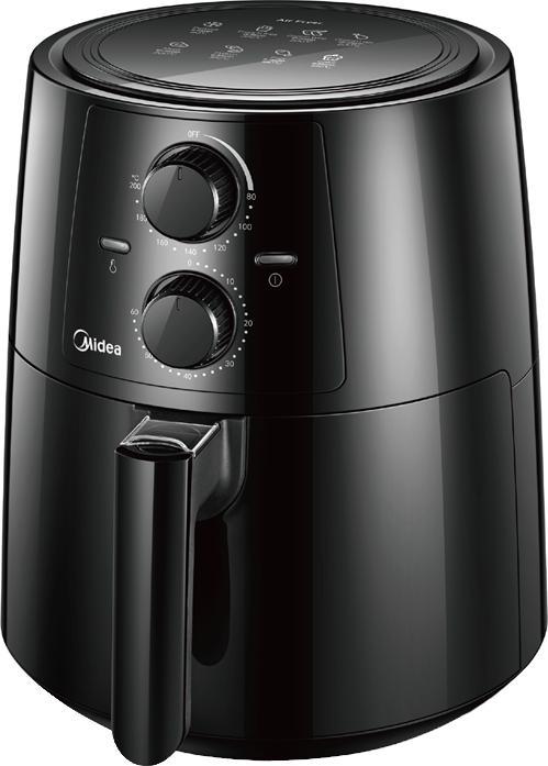 Midea MF-TN35A2 Friteuse simple 3.5 L Indépendante 1400 W Friteuse à air chaud Noir