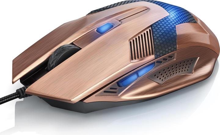 Produktbild CSL Gaming Maus, kabelgebunden, Gaming Maus im Copper-Look 2400 dpi, Abtastrate wählbar, Kupferfarben (Kabelgebunden)
