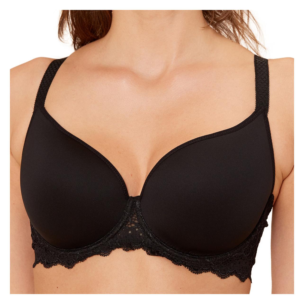 Simone Perele, Bh's, Caresse Cupbeha Met Spacer Cups, Zwart, (Een Eenheid Per Verpakking, 75 B)