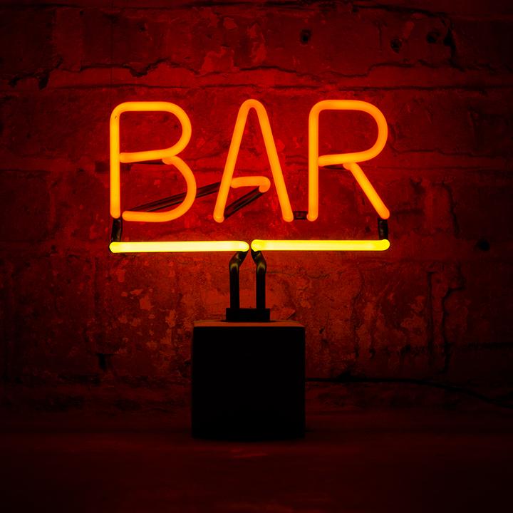 Produktbild Locomocean Glas Neon Tischlampe mit Betonsockel - BAR
