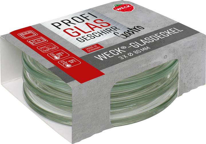 Produktbild Weck 3er Set Gastropack 80 mm Gourmetdeckel, Deckel 76129 (3 Stk.)