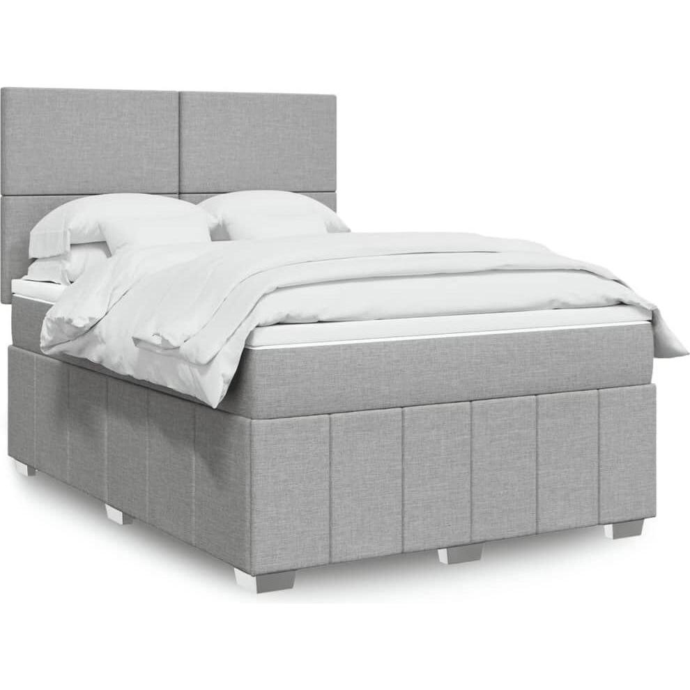 VidaXL, Bett, Bo x springbett mit Matratze 140 x 190 cm Stoff (140 x 190 cm)