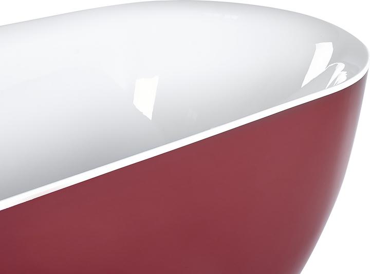 Image du produit Beliani Baignoire à poser bordeaux ovale 170 x 80 cm CARRERA (240 l, 170 cm, 80 cm)