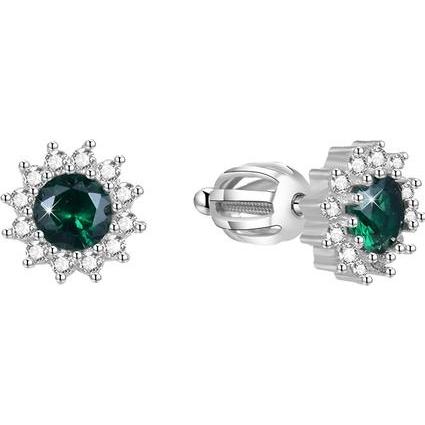 Beneto, Ohrringe, Silver earrings with zircons AGUP1609S (L)