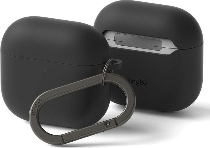 Immagine prodotto Ringke Custodia in silicone per Apple AirPods 4 - Nero (Manicotto per cuffie)