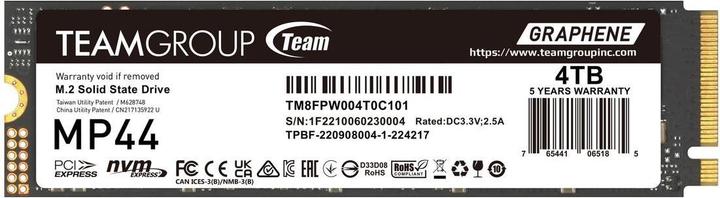 Actual product image Team Group MP44 (4000 GB, M.2)