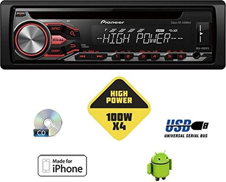 Actual product image Pioneer Deh-4800fd (Android car)