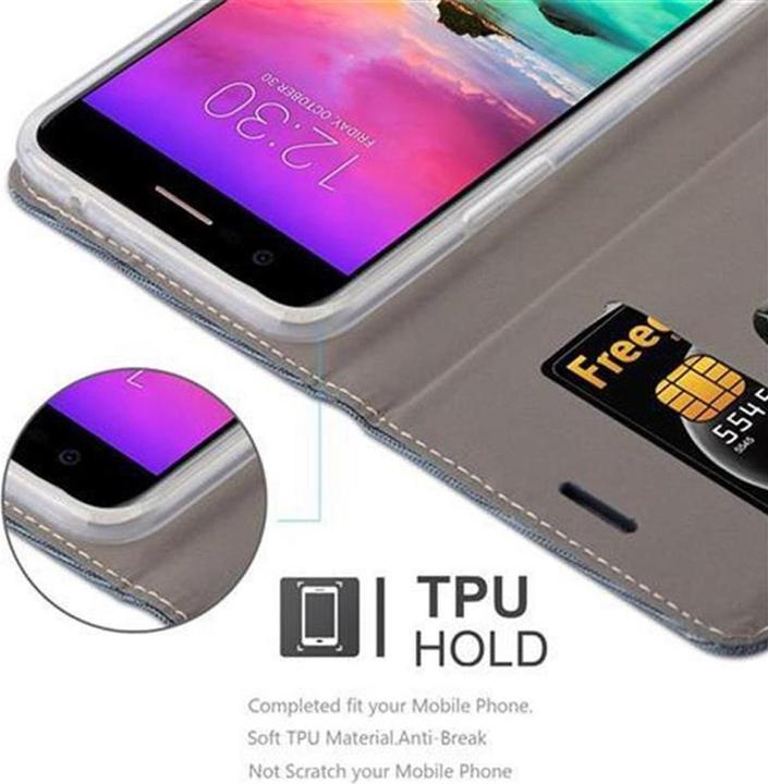 Produktbild Cadorabo Book Jeans Optik Cover (LG K10)