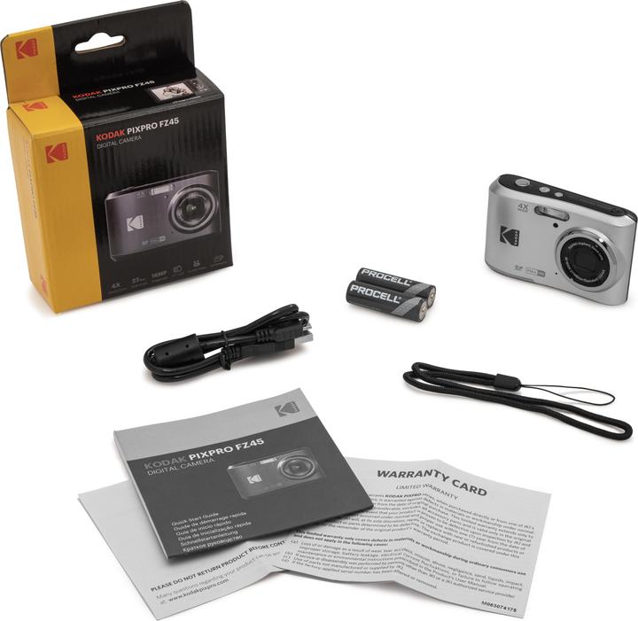 Produktbild Kodak Pixpro Friendly Zoom FZ45 Digital Camera silver (4.9 - 19.6 mm, 16 Mpx)