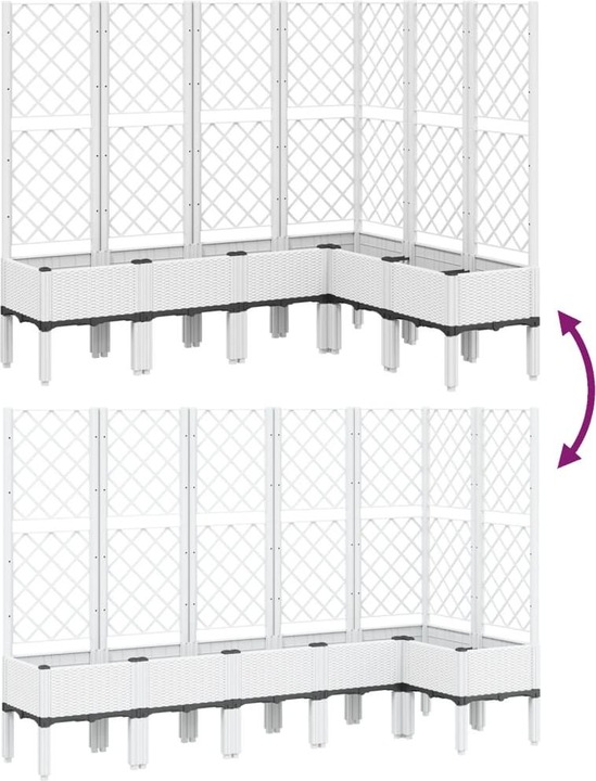 Actual product image VidaXL Planter with trellis PP