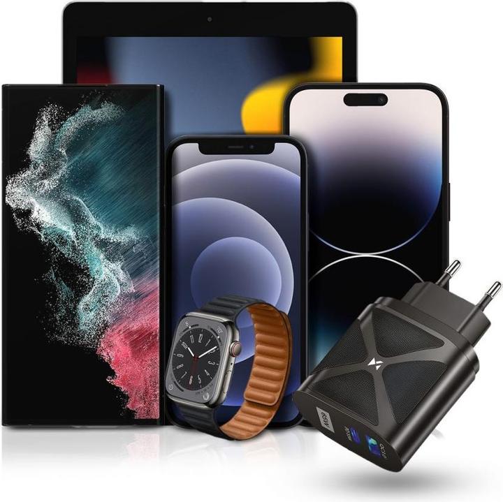 Image du produit Wozinsky petit chargeur GaN 65W avec ports USB, USB supports fast charging noir (WWCGM1) (65 W)