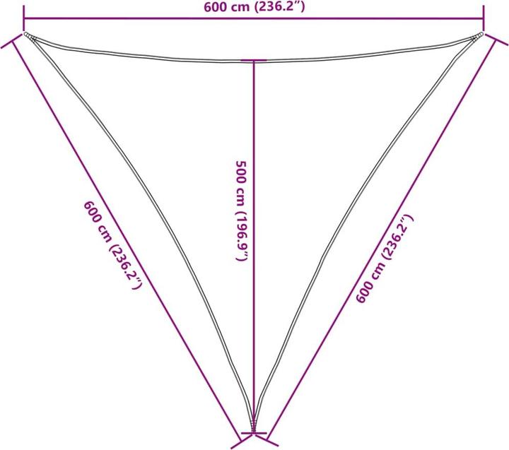 Produktbild vidaXL Sonnensegel (600 x 600 cm)