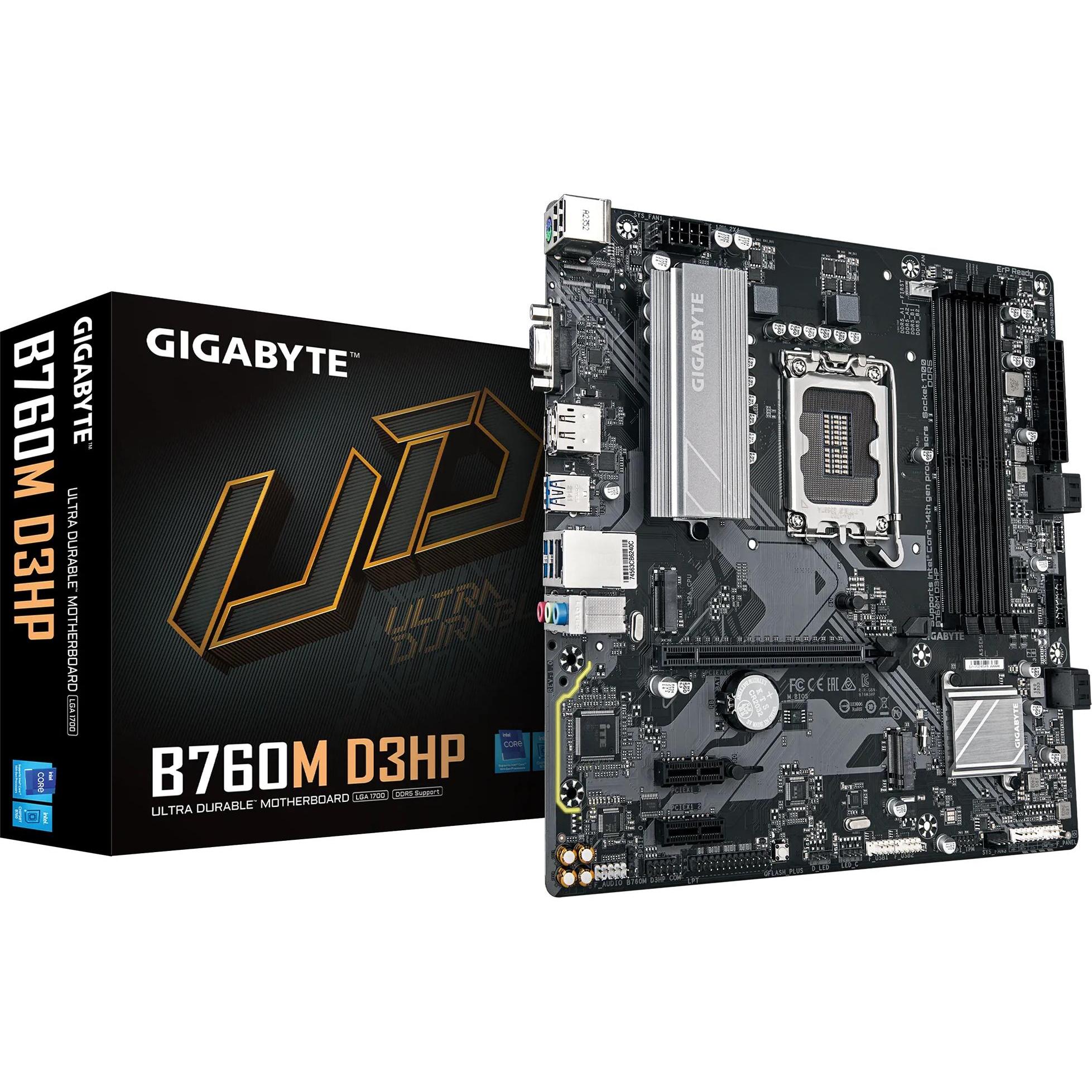 Gigabyte B760M D3HP (LGA 1700, Intel B760, mATX), Mainboard