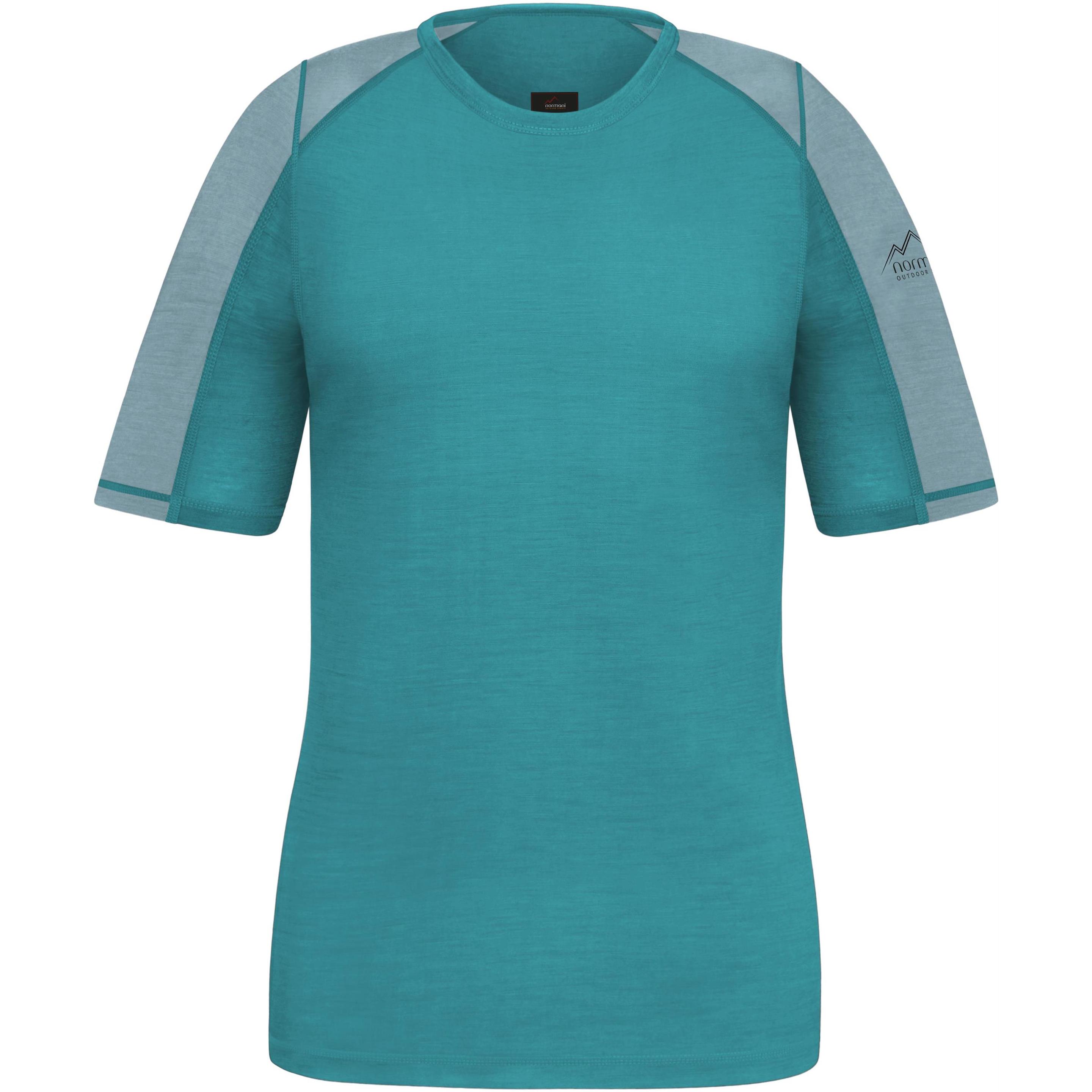 Normani, Damen, Shirt, Damen Merino T-Shirt „Esperance“ - 9217, Türkis, (XS)