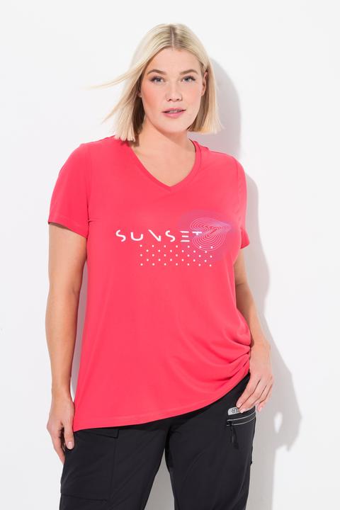 Image du produit Ulla Popken T-shirt de sport, séchage rapide, col V, manches courtes (58)