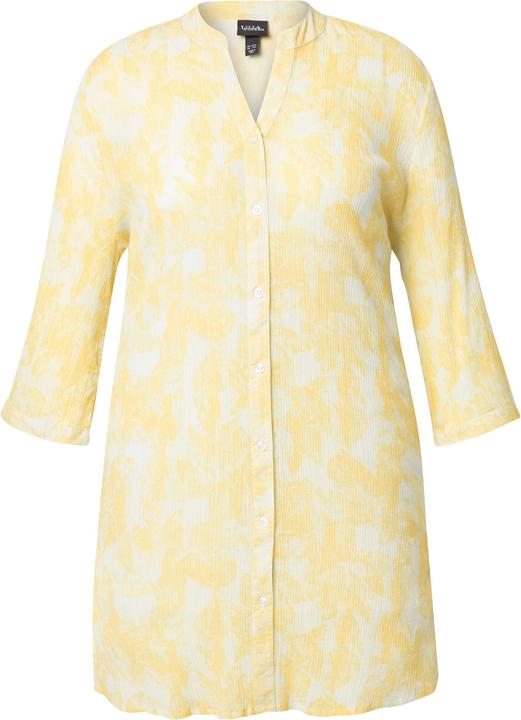 Actual product image Ulla Popken Floral Crepe Button Down Tunic Blouse (54)