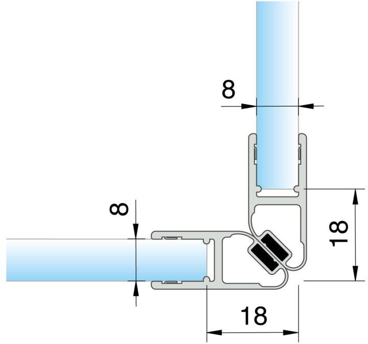Actual product image Pauli+Sohn Magnetic shower door seals