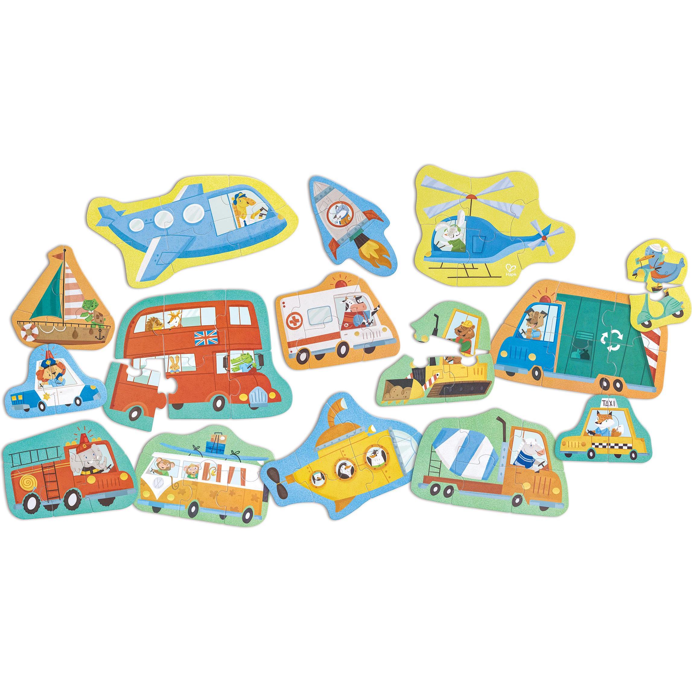 Hape Wunderbares Fahrzeug-Puzzle (60 Teile)