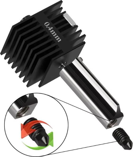 Actual product image Fabru Hotend with hardened steel nozzle 0.4mm for Bambu Lab A1 series (Hotend)
