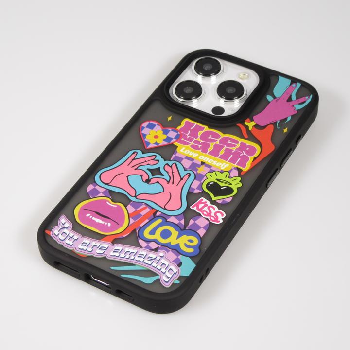 Immagine prodotto PhoneLook Coque Gel blur stickers Keep Calm trasparente (Apple iPhone 15 Pro Max)