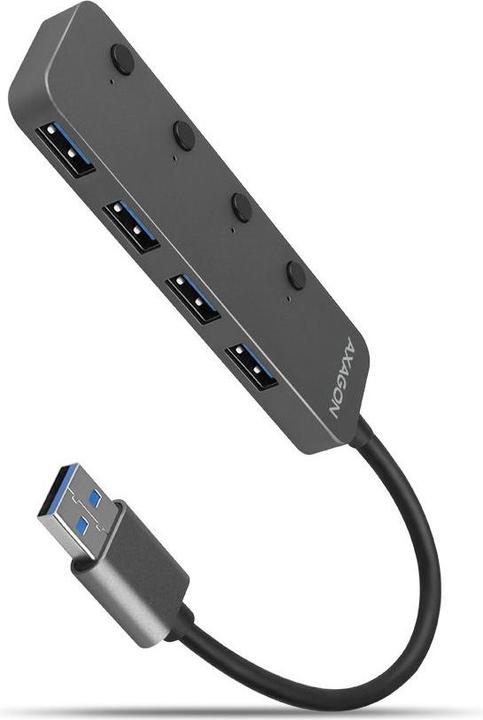 Immagine prodotto Axagon HUE-MSA Superspeed USB-A Switch Hub, 4x USB 3.0, attivo (USB-C, 4 porte)