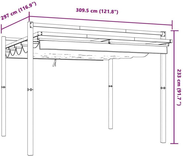 Image du produit vidaXL Gartenpavillon (309.50 cm, 297 cm)