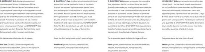 Nährwerte und Zutaten Emoform Kids (75 ml)