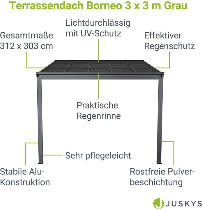 Image du produit Juskys Terrassendach Borneo
