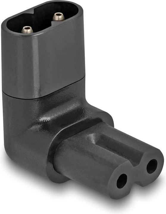 Delock Mains adapter IEC 60320 - C8 to C7, plug / socket, 2.5 A, 90ï¿½ angled (C7)