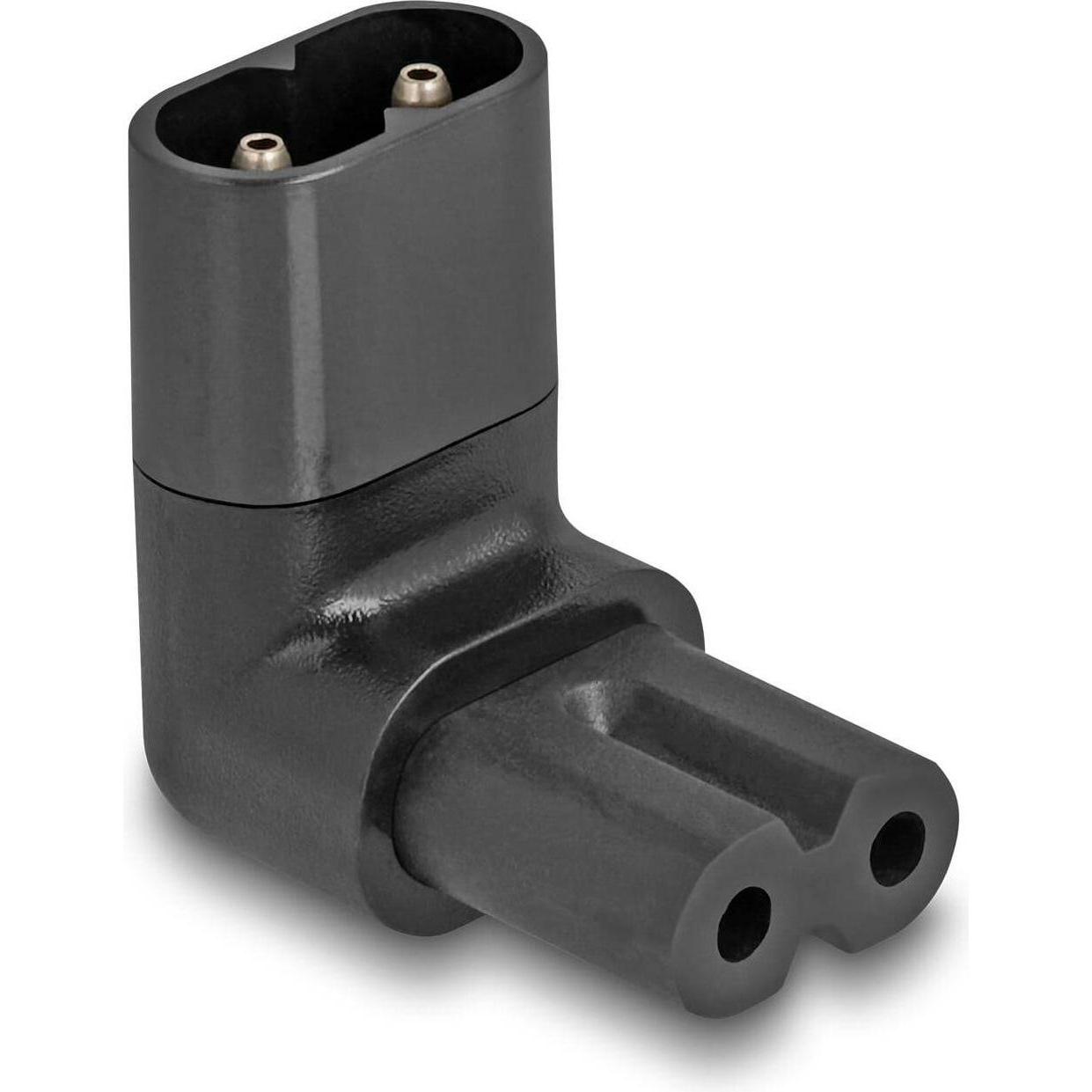 Delock, Stromadapter, Netzadapter IEC 60320 - C8 auf C7, Stecker / Buchse, 2,5 A, 90ï¿½ gewinkelt