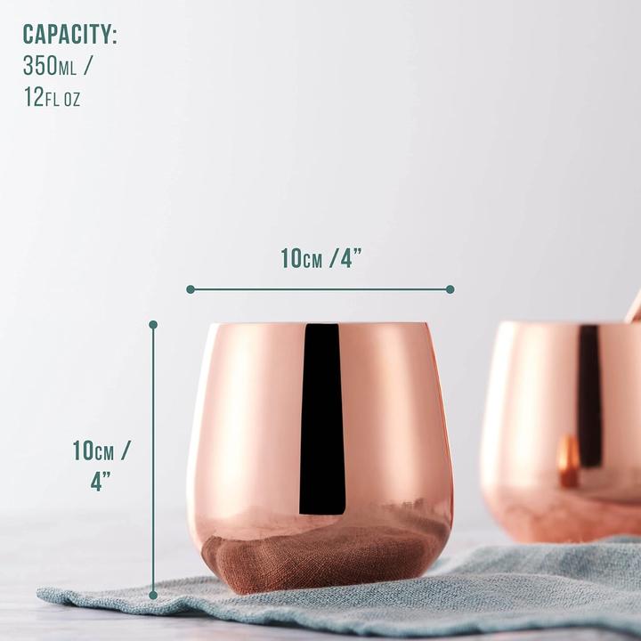 Produktbild Oak & Steel Trinkbecher Rosegold (3.50 dl, 4 x, Moscow Mule Becher)