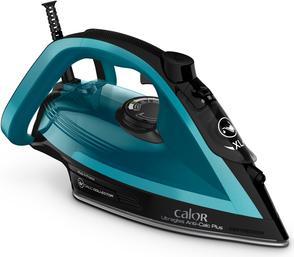 Produktbild Calor FV6832C0 strijkijzer Droog- /u0026 stoomstrijkijzer Durilium Airglide soleplate 2800 W Zwart, Blauw (2800 W, 260 g/min)