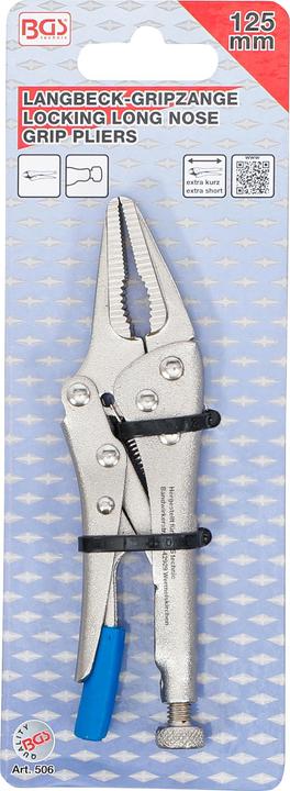 Produktbild BGS Langbeck-Gripzange extra kurz 125 mm (125 mm)