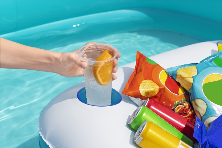 Image du produit Bestway Piscine familiale gonflable avec console centrale amovible Sippin' Summer™ 2,18 m x 2,18 m x 48 cm